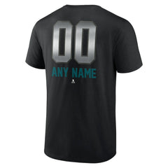 San Jose Sharks Personalized Midnight Mascot Logo T-Shirt - Black | US 4444428
