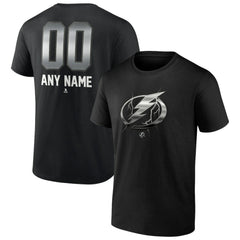 Tampa Bay Lightning Personalized Midnight Mascot Logo T-Shirt - Black | US 4444430