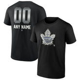 Toronto Maple Leafs Personalized Midnight Mascot Logo T-Shirt - Black | US 4444431