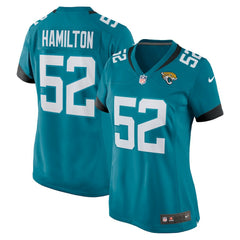 DaVon Hamilton Jacksonville Jaguars Women's Game Jersey - Teal Jerseys