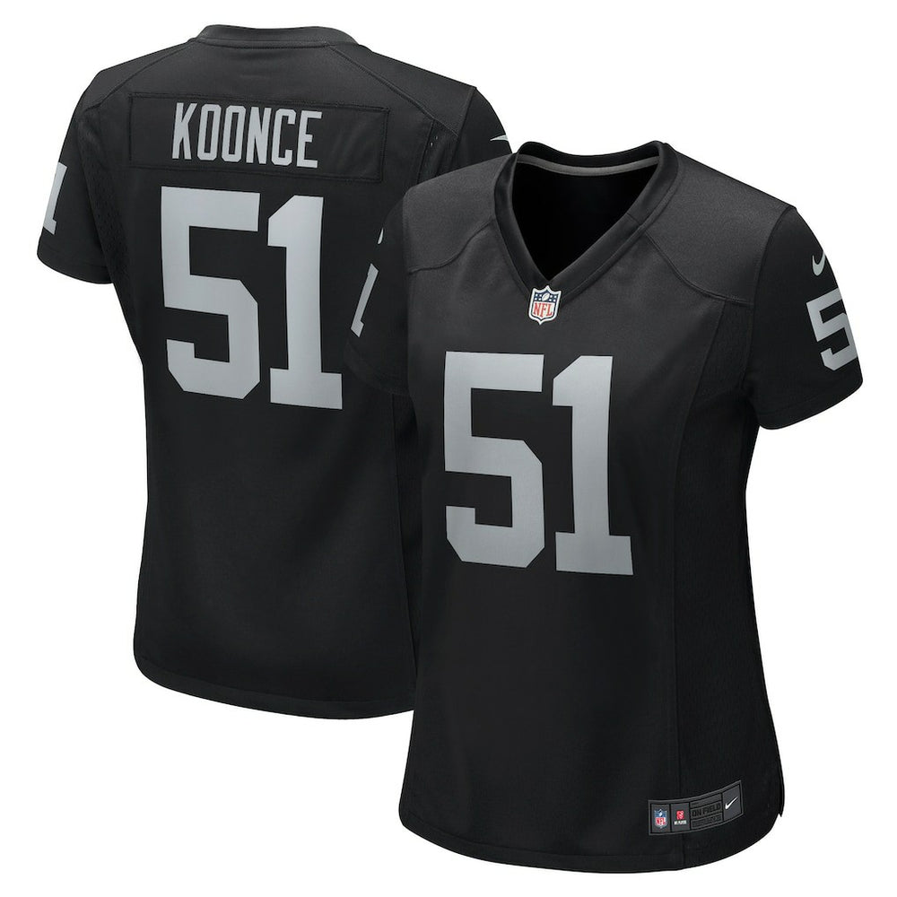 Malcolm Koonce Las Vegas Raiders Women's Game Jersey - Black Jerseys