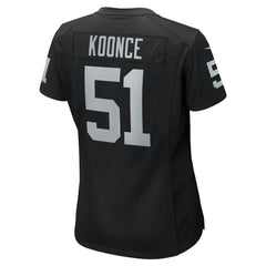 Malcolm Koonce Las Vegas Raiders Women's Game Jersey - Black Jerseys
