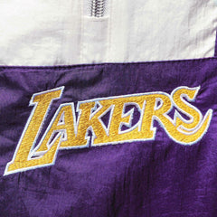 Los Angeles Lakers Women's Half-Zip Windbreaker 2.0 Hoodie Purple - Mitchell & Ness