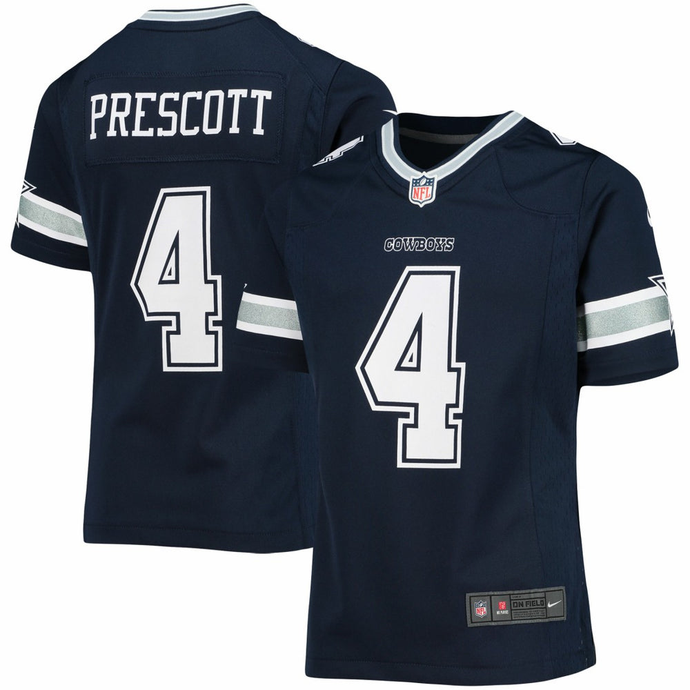 Dak Prescott Dallas Cowboys Girls Youth Team Game Jersey - Navy Jerseys