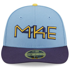 Milwaukee Brewers New Era 2022 City Connect Low Profile 59FIFTY Fitted Hat - Powder Blue Hats