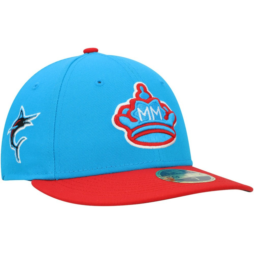 Miami Marlins New Era City Connect 59FIFTY Fitted Hat - Blue/Red Hats
