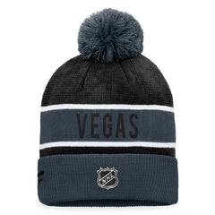 Vegas Golden Knights Fanatics Authentic Pro Rink Cuffed Knit Hat with Pom - Gray/Black | US 4464864