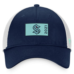 Seattle Kraken Fanatics Authentic Pro Rink Trucker Snapback Hat - Deep Sea Blue/White | US 4464950