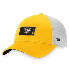 Pittsburgh Penguins Fanatics Authentic Pro Rink Trucker Snapback Hat - Gold/White | US 4465062