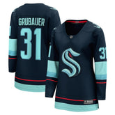 Philipp Grubauer Seattle Kraken Fanatics Women's Home Breakaway Player Jersey - Navy | US 4466260