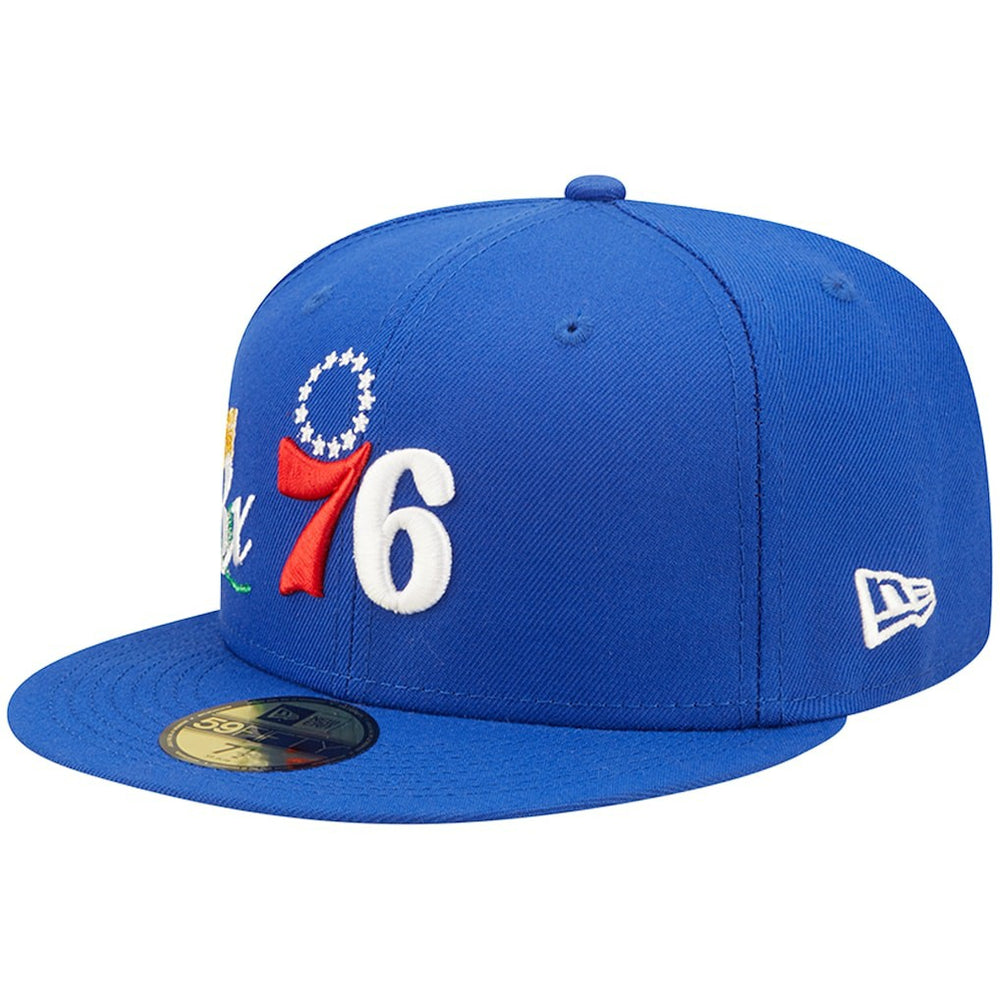 Philadelphia 76ers 3x NBA Finals Champions Crown 59FIFTY Fitted Hat Royal - New Era