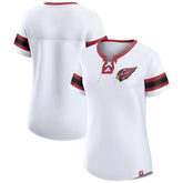 Arizona Cardinals Women's Sunday Best Lace-Up T-Shirt - White T-shirts