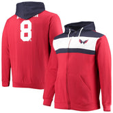 Alexander Ovechkin Washington Capitals Profile Big & Tall Colorblock Full-Zip Hoodie - Red | US 4474793