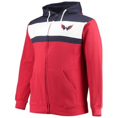 Alexander Ovechkin Washington Capitals Profile Big & Tall Colorblock Full-Zip Hoodie - Red | US 4474793