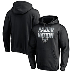 Las Vegas Raiders Hometown Collection Raider Nation Fitted Pullover Hoodie - Black Hoodies