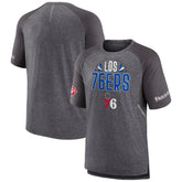 Philadelphia 76ers 2022 Noches Ene-Be-A Core Shooting Raglan T-Shirt Heathered Gray - Fanatics