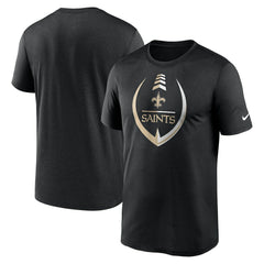 New Orleans Saints Icon Legend Performance T-Shirt - Black T-shirts