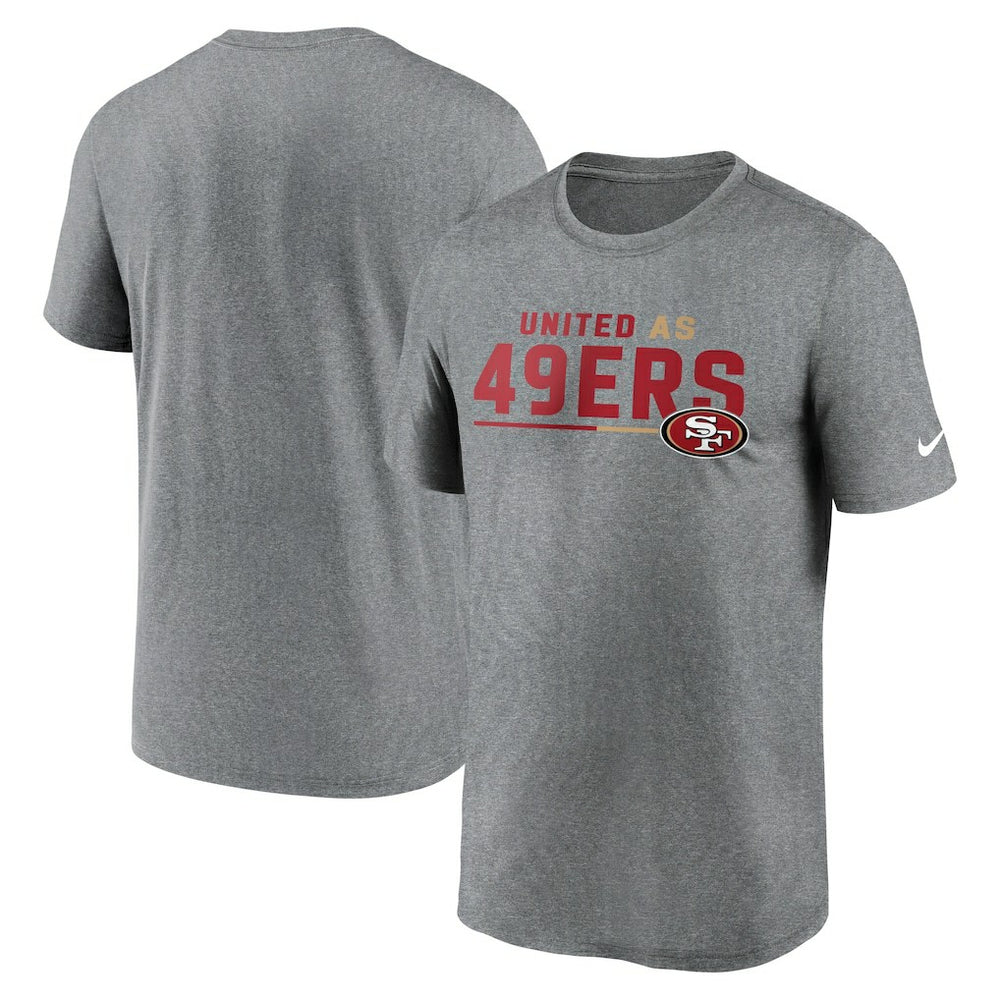 San Francisco 49ers Legend Team Shoutout Performance T-Shirt - Heather Gray T-shirts