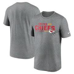 Kansas City Chiefs Legend Team Shoutout Performance T-Shirt - Heather Gray T-shirts