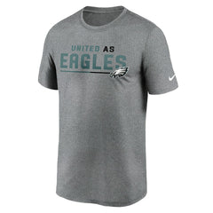 Philadelphia Eagles Legend Team Shoutout Performance T-Shirt - Heather Gray T-shirts