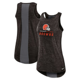 Cleveland Browns Women's High Neck Performance Tank Top - Brown Tops