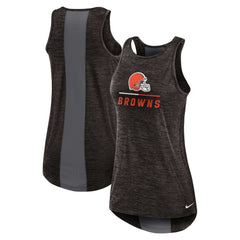 Cleveland Browns Women's High Neck Performance Tank Top - Brown Tops