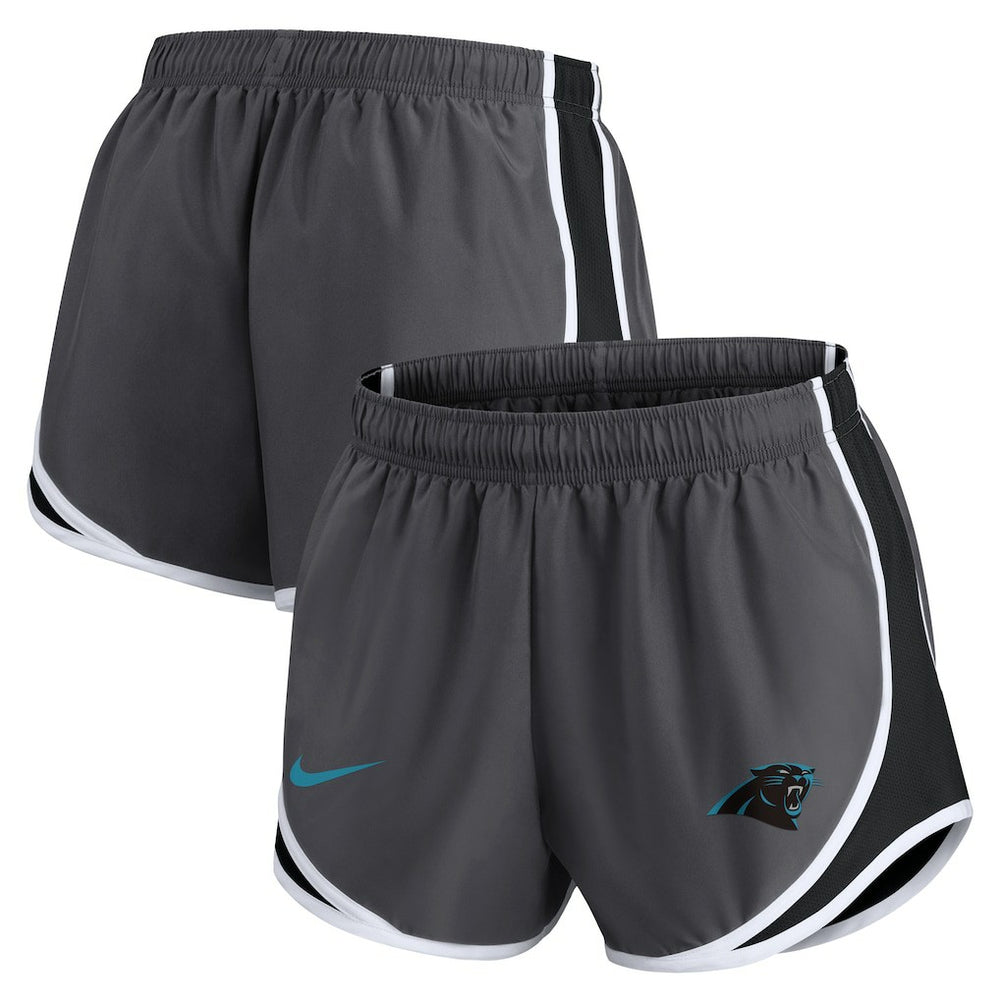 Carolina Panthers Women's Team Logo Performance Tempo Shorts - Charcoal Shorts