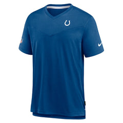 Indianapolis Colts Sideline Coach Chevron Lock Up Logo V-Neck Performance T-Shirt - Royal T-shirts