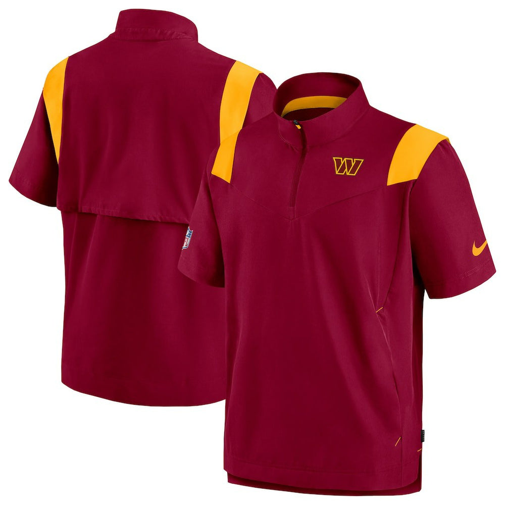 Washington Commanders Sideline Coaches Chevron Lockup Pullover Top - Burgundy Pullover