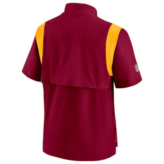 Washington Commanders Sideline Coaches Chevron Lockup Pullover Top - Burgundy Pullover