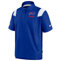 Buffalo Bills Sideline Coaches Chevron Lockup Pullover Top - Royal Pullover