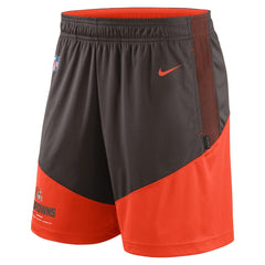 Cleveland Browns Sideline Primary Lockup Performance Shorts - Brown/Orange Shorts