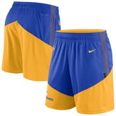 Los Angeles Rams Sideline Primary Lockup Performance Shorts - Royal/Gold Shorts