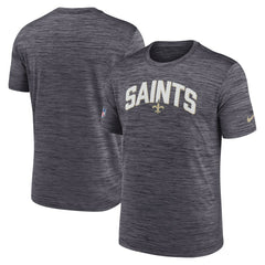 New Orleans Saints Sideline Velocity Athletic Stack Performance T-Shirt - Black T-shirts