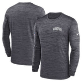Las Vegas Raiders Sideline Velocity Athletic Stack Performance Long Sleeve T-Shirt - Charcoal T-shirts