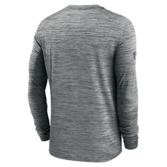 New Orleans Saints Sideline Velocity Athletic Stack Performance Long Sleeve T-Shirt - Gray T-shirts