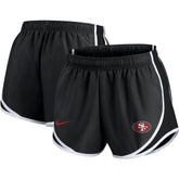 San Francisco 49ers Women's Plus Size Logo Performance Tempo Shorts - Charcoal Shorts