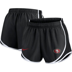 San Francisco 49ers Women's Plus Size Logo Performance Tempo Shorts - Charcoal Shorts
