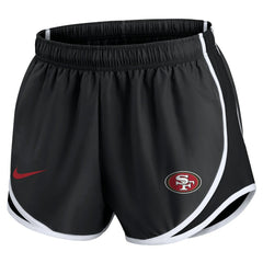 San Francisco 49ers Women's Plus Size Logo Performance Tempo Shorts - Charcoal Shorts