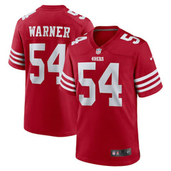 Fred Warner San Francisco 49ers Team Game Player Jersey - Scarlet Jerseys