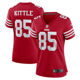 George Kittle San Francisco 49ers Women's Team Game Player Jersey - Scarlet Jerseys