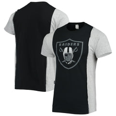 Las Vegas Raiders Refried Apparel Sustainable Split T-Shirt - Black/Heathered Gray T-shirts