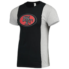 San Francisco 49ers Refried Apparel Sustainable Split T-Shirt - Black/Heathered Gray T-shirts