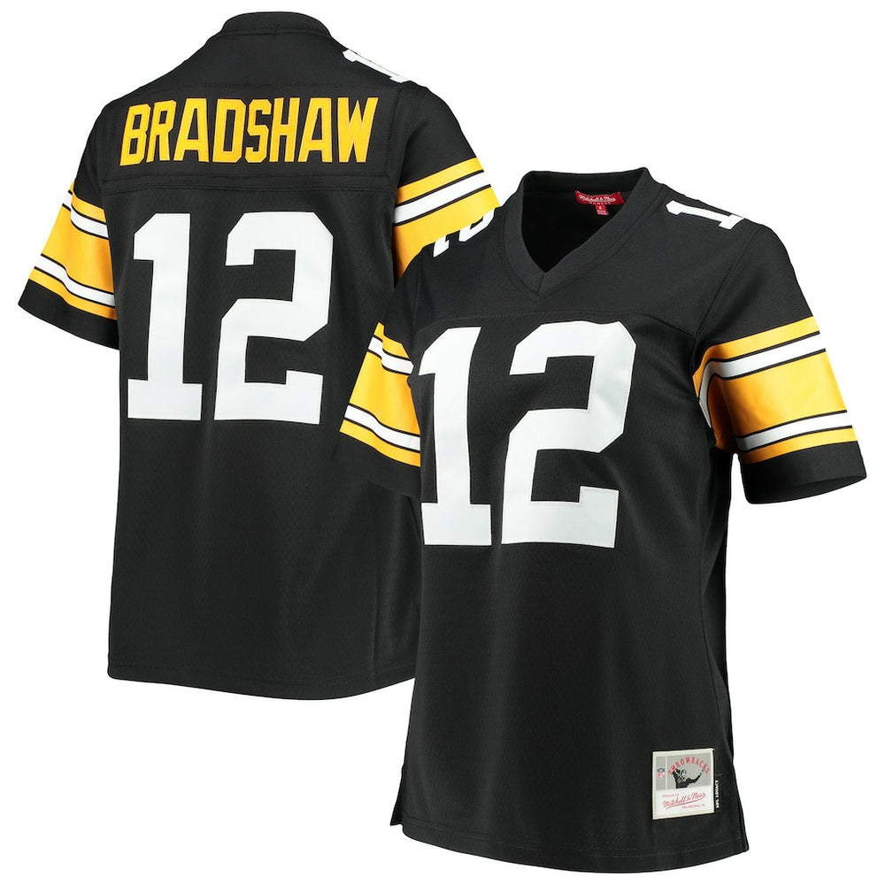 Terry Bradshaw Pittsburgh Steelers Women's Legacy Replica Player Jersey - Black Jerseys
