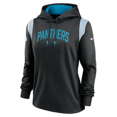Carolina Panthers Women's Sideline Stack Performance Pullover Hoodie - Black Hoodies