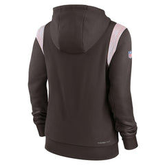 Cleveland Browns Women's Sideline Stack Performance Pullover Hoodie - Brown Hoodies