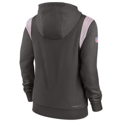 Tampa Bay Buccaneers Women's Sideline Stack Performance Pullover Hoodie - Pewter Hoodies