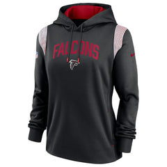 Atlanta Falcons Women's Sideline Stack Performance Pullover Hoodie - Black Hoodies