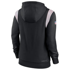Atlanta Falcons Women's Sideline Stack Performance Pullover Hoodie - Black Hoodies