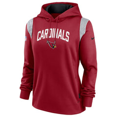 Arizona Cardinals Women's Sideline Stack Performance Pullover Hoodie - Cardinal Hoodies